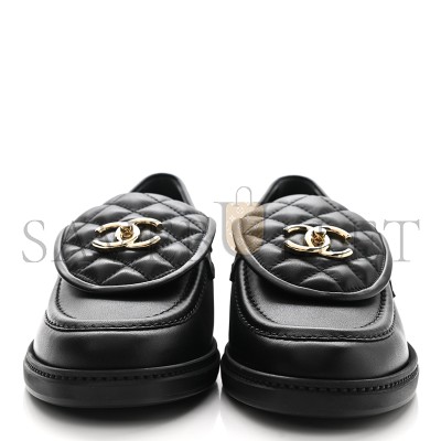 CHANEL LEATHER FLATS IN BLACK G36646 X01000 94305